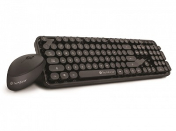 Teclado y Mouse &Oacute;ptico Inal&aacute;mbrico TECHZONE TZ19COMB01-INA